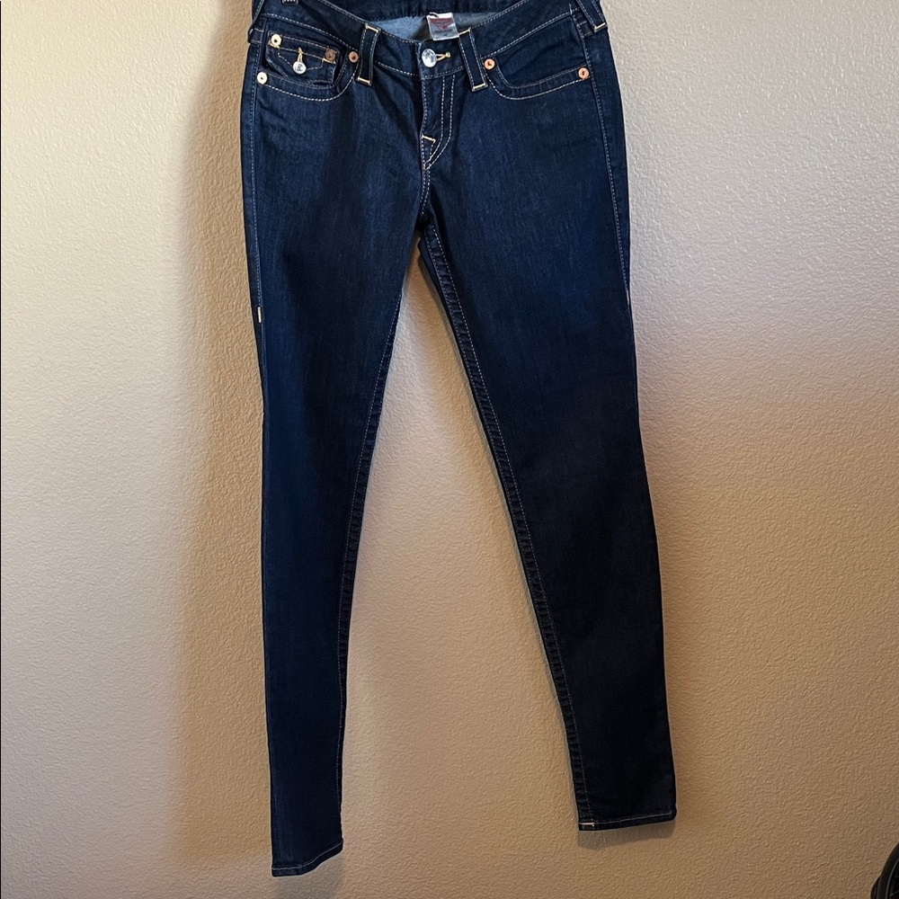 True Religion Women's Dark Indigo Skinny Jeans